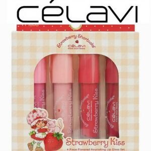 Celavi X Strawberry Shortcake Strawberry Kiss 4-PC Flavored Nourishing Gloss Set